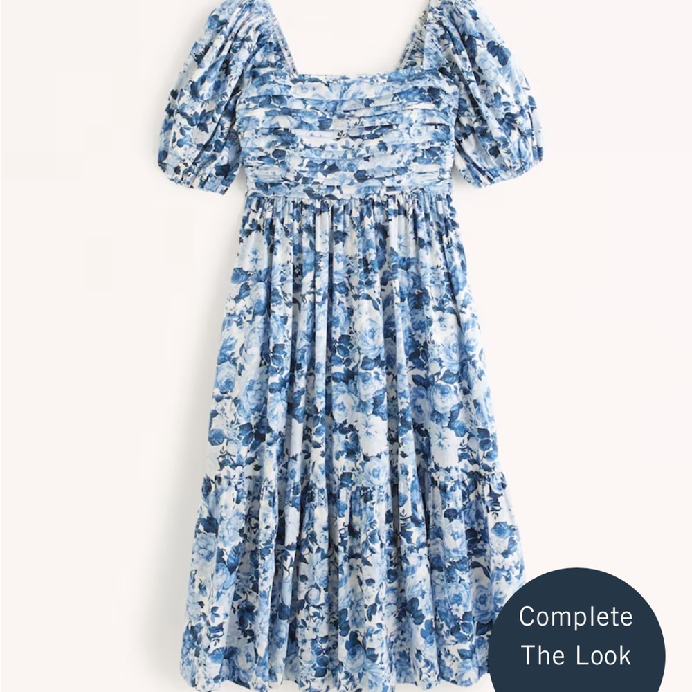 Emerson Poplin Puff Sleeve Midi Dress xS